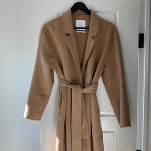 Mango Wool Blend Open Swing Coat